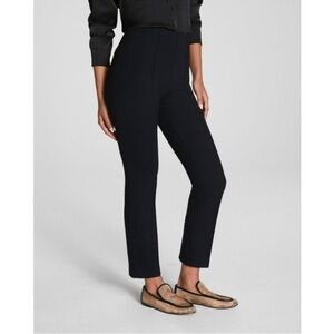 SPANX Ponte Tab Front Ankle Straight Pull on Pant Size Small Petite Black NWT